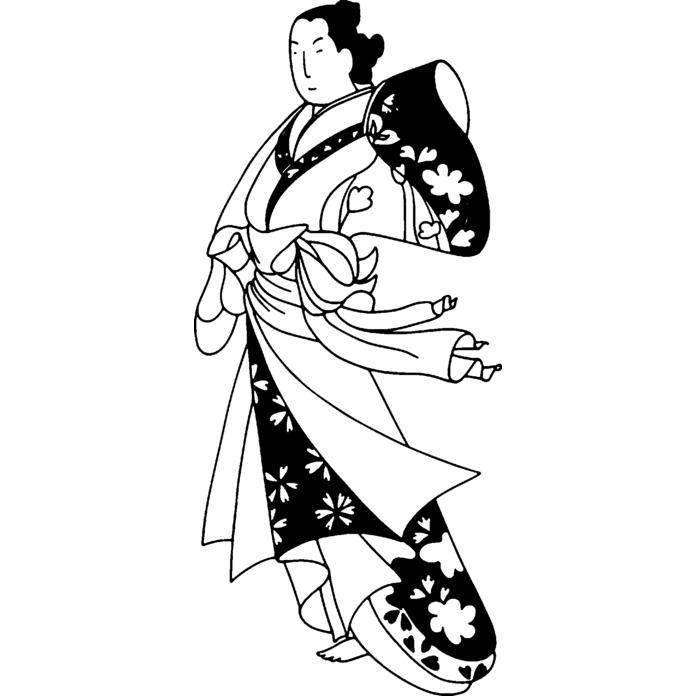 'Oriental Man' Unmounted Rubber Stamp - For Crafting, Scrapbooking and Card Making (RS037519)