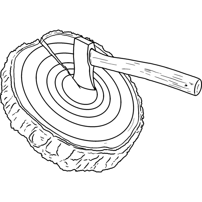 'Axe Throwing Target' Unmounted Rubber Stamp - For Crafting, Scrapbooking and Card Making - Size A7 (RS00047627)
