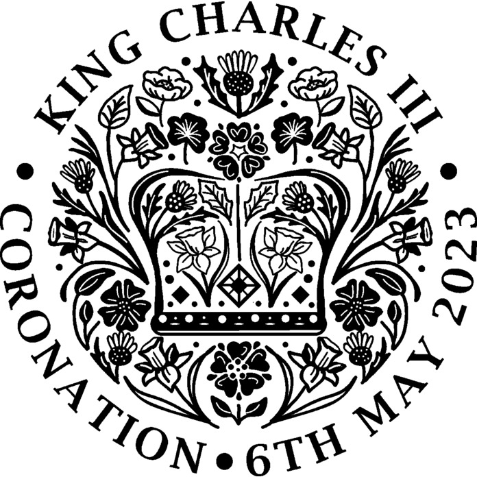 'King Charles Coronation Emblem' Unmounted Rubber Stamp - For Crafting, Scrapbooking and Card Making - Size A7 (RS00047825)