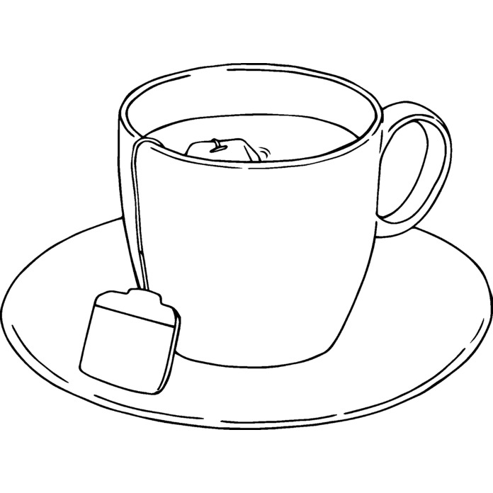 'cup of tea' Unmounted Rubber Stamp - For Crafting, Scrapbooking and Card Making (RS038476)