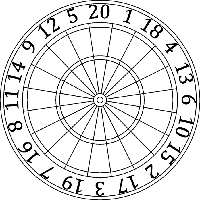 'Dartboard' Unmounted Rubber Stamp - For Crafting, Scrapbooking and Card Making - Size A7 (RS00049033)