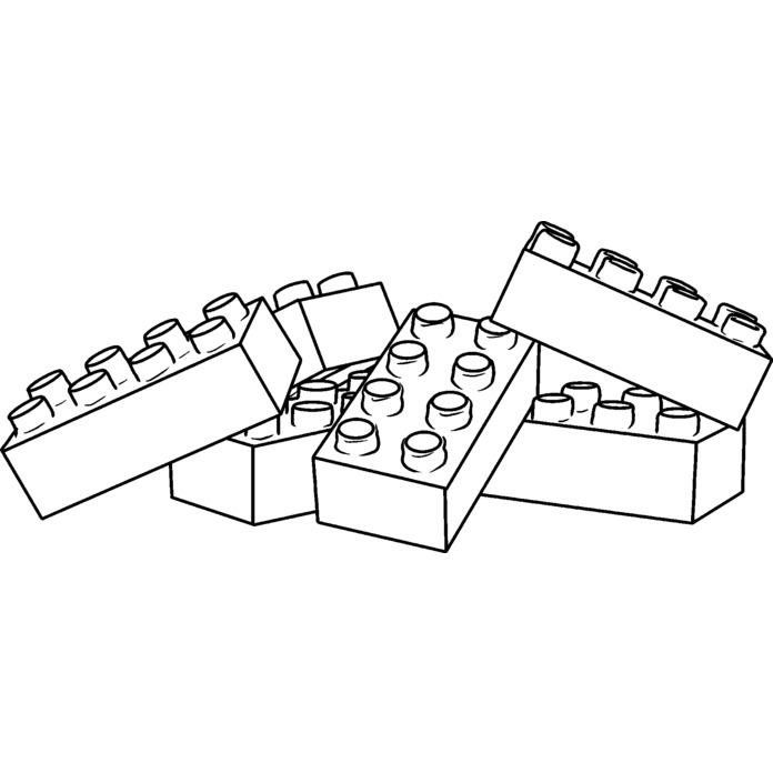 'Toy Building Bricks' Unmounted Rubber Stamp - Craft Stamp for Scrapbooking, Card Making, Journals and Projects (RS040092)