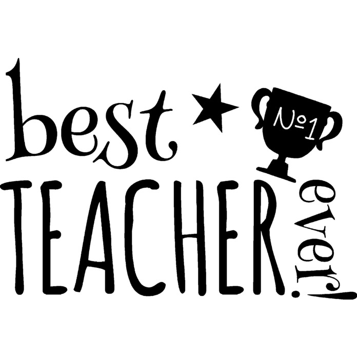 'Best Teacher Ever!' Unmounted Rubber Stamp - For Crafting, Scrapbooking and Card Making - Size A7 (RS00050819)