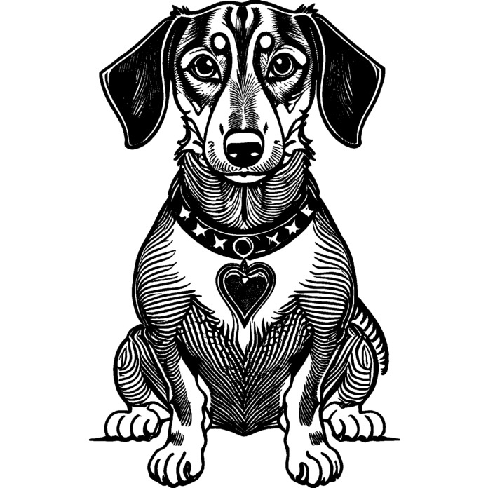 'Dachshund Dog' Unmounted Rubber Stamp - Craft Stamp for Scrapbooking, Card Making, Journals and Projects (RS044142)