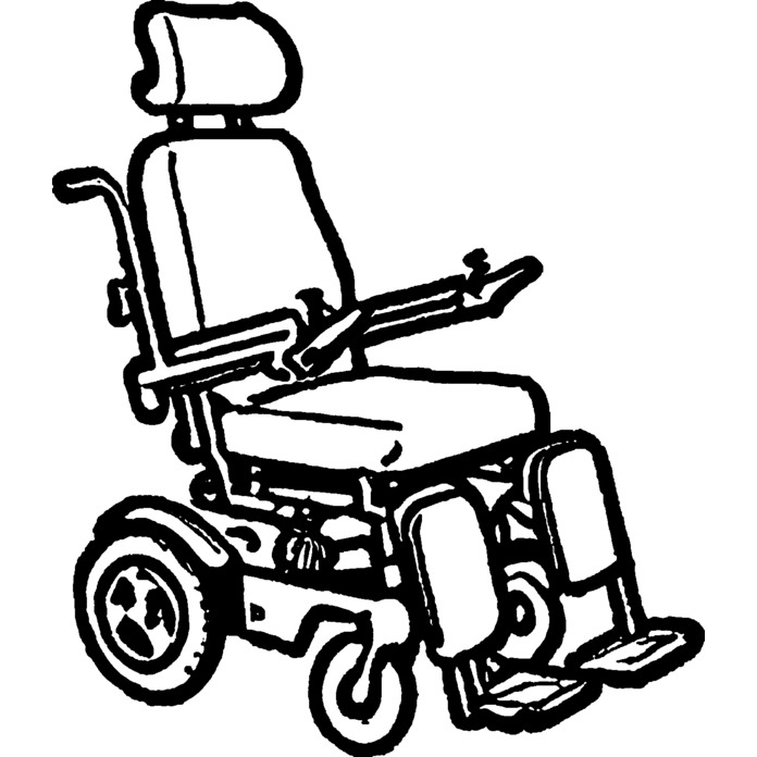 'Electric Wheelchair' Unmounted Rubber Stamp -  For Crafting, Scrapbooking and Card Making (RS046032)