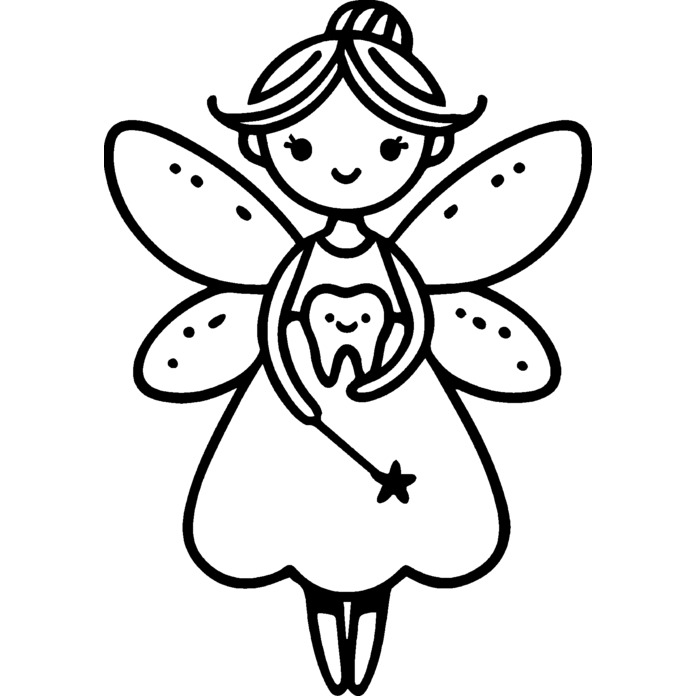 'Tooth Fairy' Unmounted Rubber Stamp - For Crafting, Scrapbooking and Card Making - Size A7 (RS00055563)