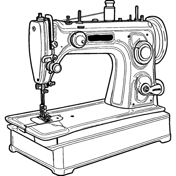 'Sewing Machine' Unmounted Rubber Stamp -  For Crafting, Scrapbooking and Card Making (RS047817)