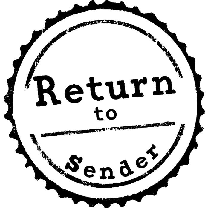 'Return to Sender' Unmounted Rubber Stamp -  For Crafting, Scrapbooking and Card Making - Size A7 (RS00055865)