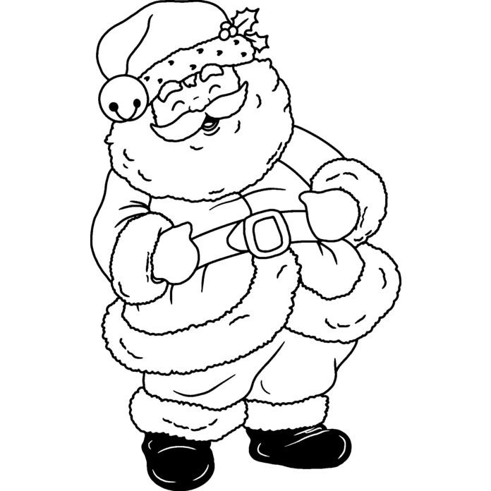 'Laughing Santa Claus' Unmounted Rubber Stamp -  For Crafting, Scrapbooking and Card Making (RS048501)