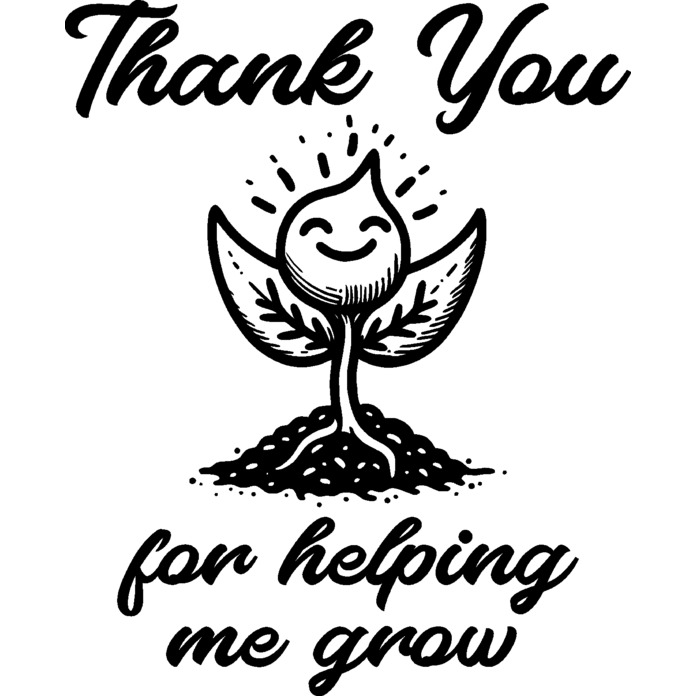 'Thank You For Helping' Unmounted Rubber Stamp - Craft Stamp for Scrapbooking, Card Making, Journals and Projects (RS048629)