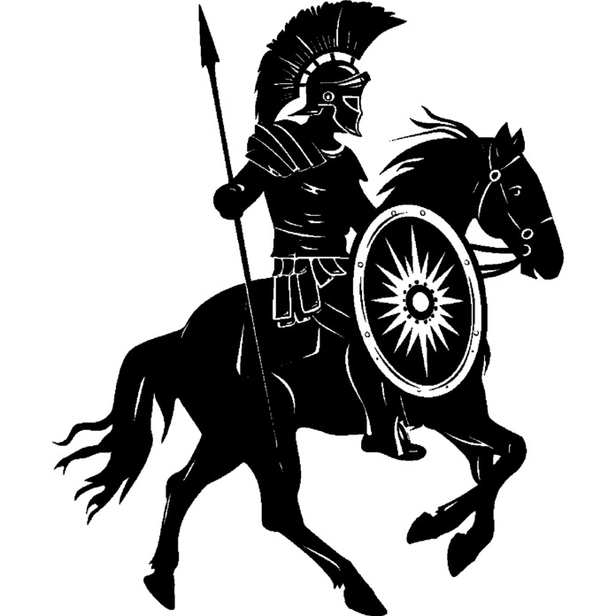 'Roman Soldier on Horseback' Unmounted Rubber Stamp - For Crafting, Scrapbooking and Card Making (RS048943)