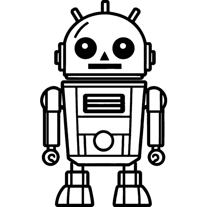 'Toy Robot' Unmounted Rubber Stamp - For Crafting, Scrapbooking and Card Making (RS050163)