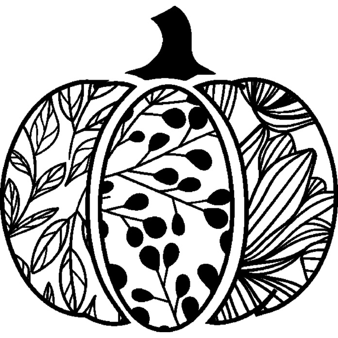 'Pumpkin Decoration' Unmounted Rubber Stamp - A7 - Craft Stamp for Scrapbooking, Card Making, Journals and Creative Projects (RS00058531)