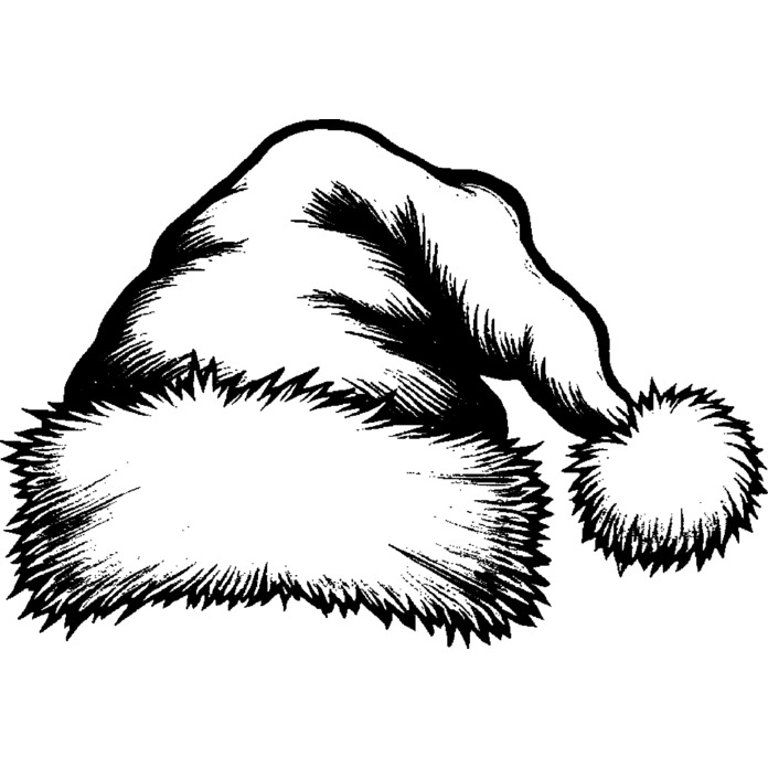 'Christmas Santa Hat' Unmounted Rubber Stamp - A7 - Craft Stamp for Scrapbooking, Card Making, Journals and Creative Projects (RS00058581)