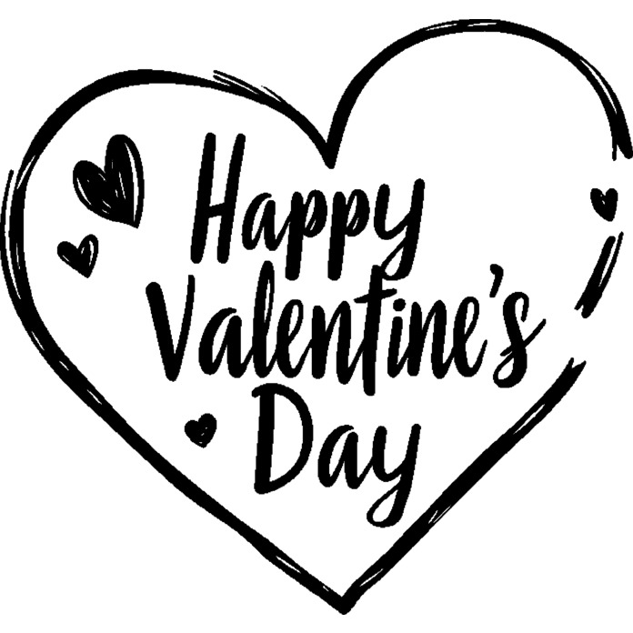'Happy Valentine's Day' Unmounted Rubber Stamp - Craft Stamp for Scrapbooking, Card Making, Journals and Projects (RS052177)