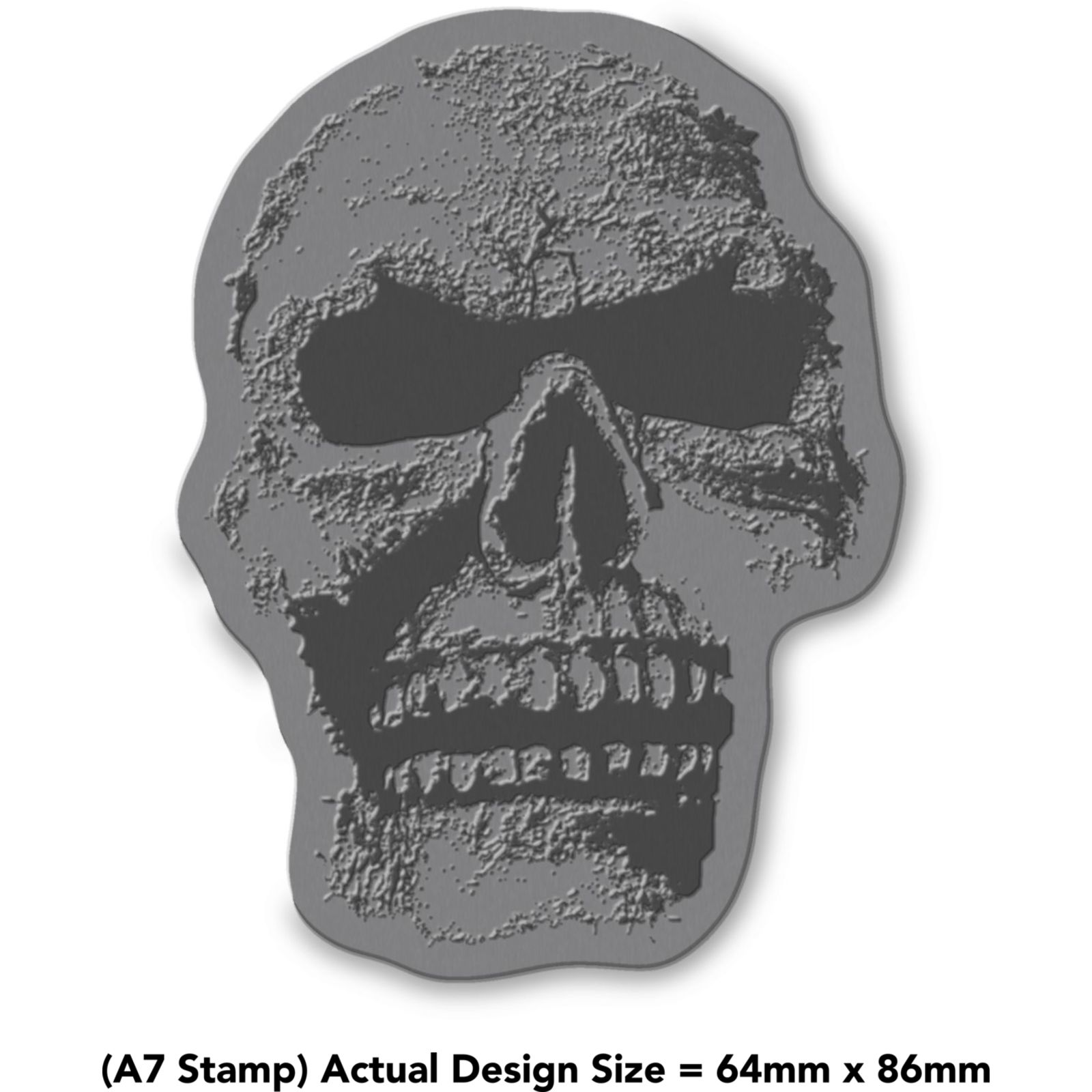 'Skull' Unmounted Rubber Stamp (RS003343)