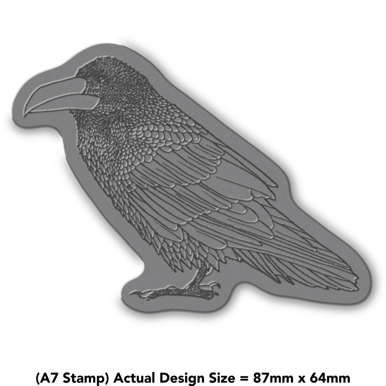'Crow' Unmounted Rubber Stamp (RS003666)