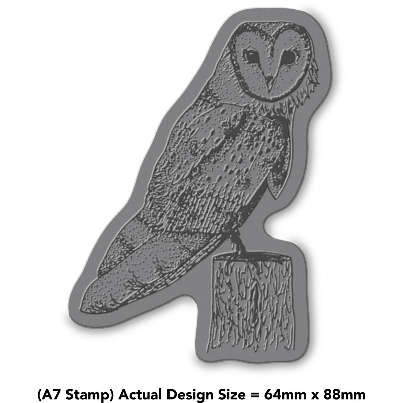 'Barn Owl' Unmounted Rubber Stamp (RS007318)