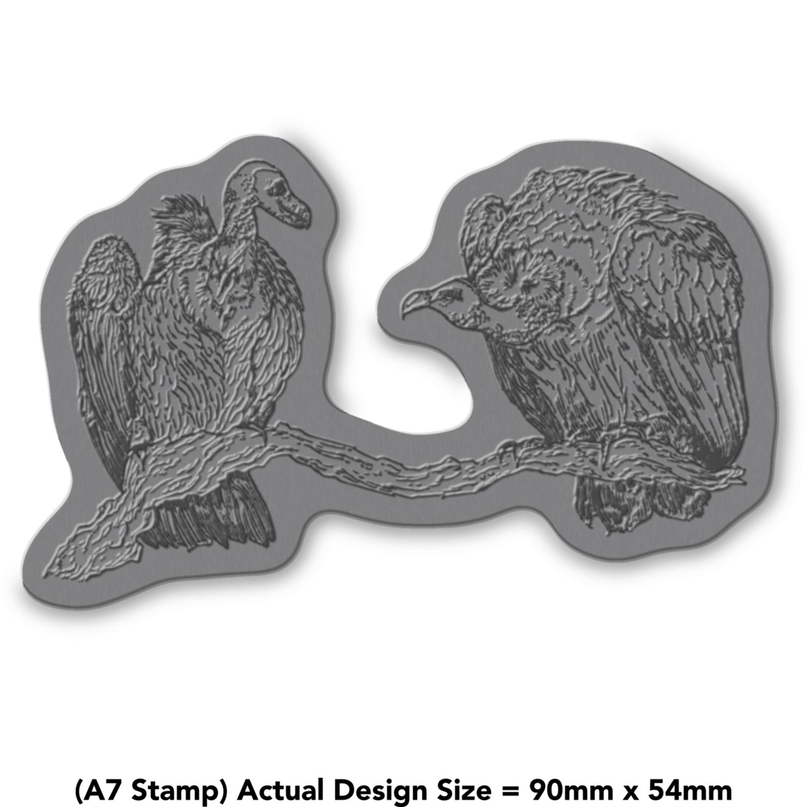 'Pair Of Vultures' Unmounted Rubber Stamp (RS010426)