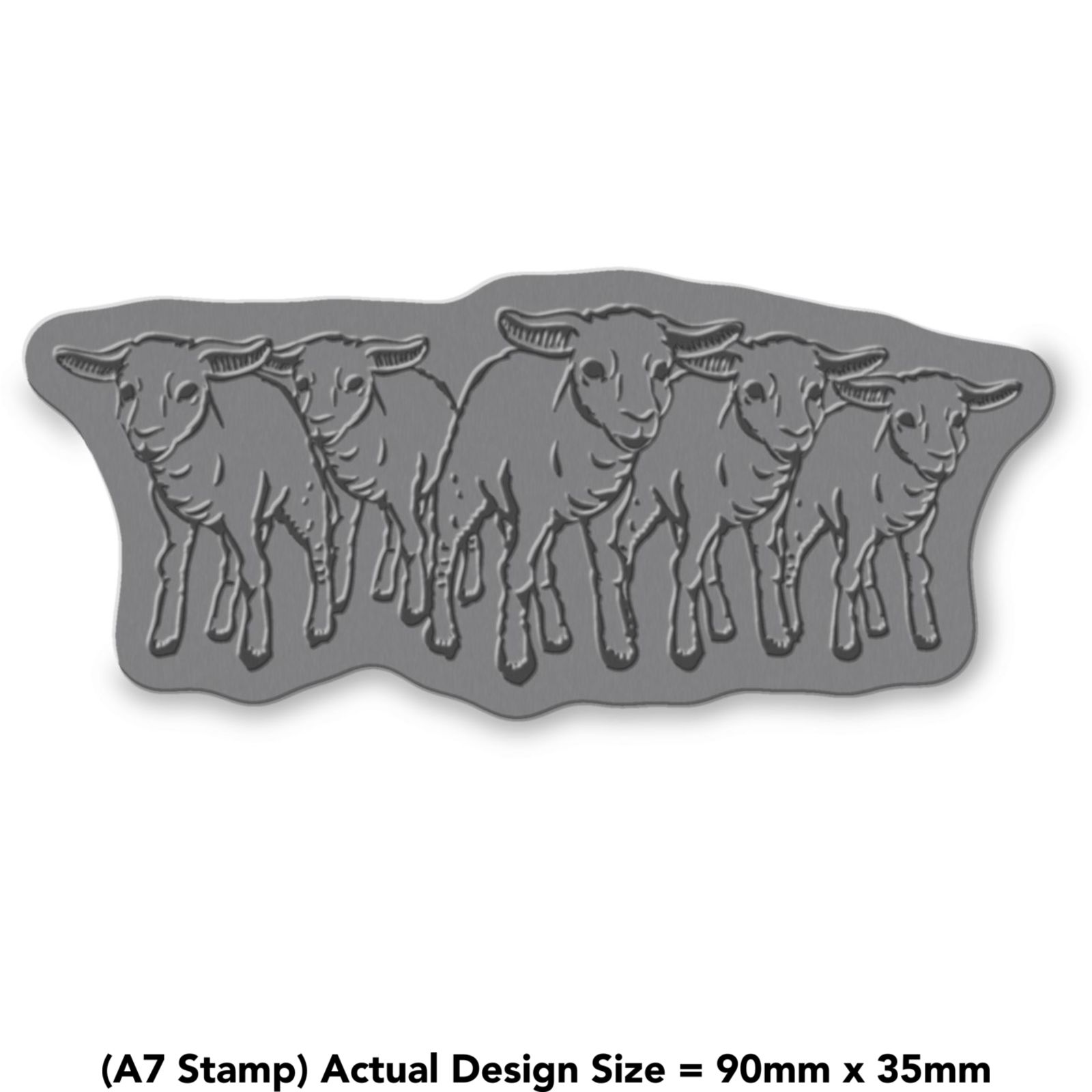'Group Of Sheep' Unmounted Rubber Stamp (RS012598) - Picture 4 of 6