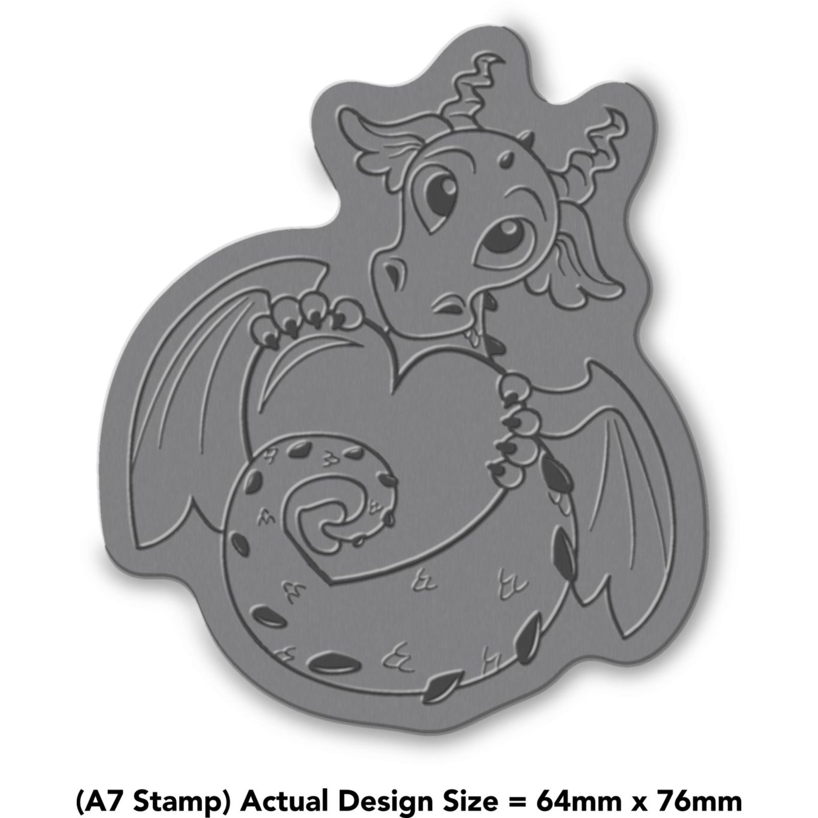 'Sweetheart Dragon' Unmounted Rubber Stamp (RS013253)