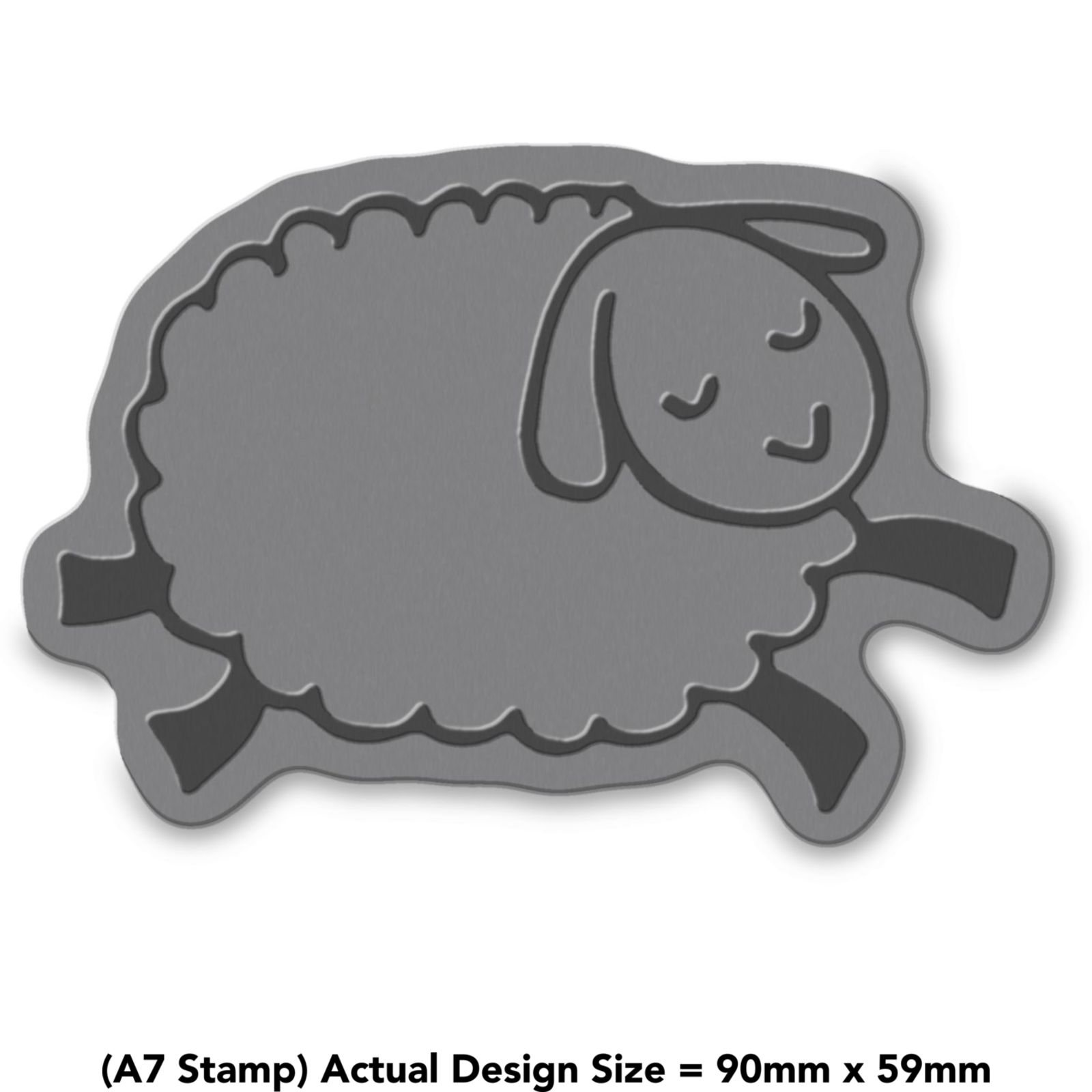 'Jumping Sheep' Unmounted Rubber Stamp (RS017124) - Picture 4 of 6