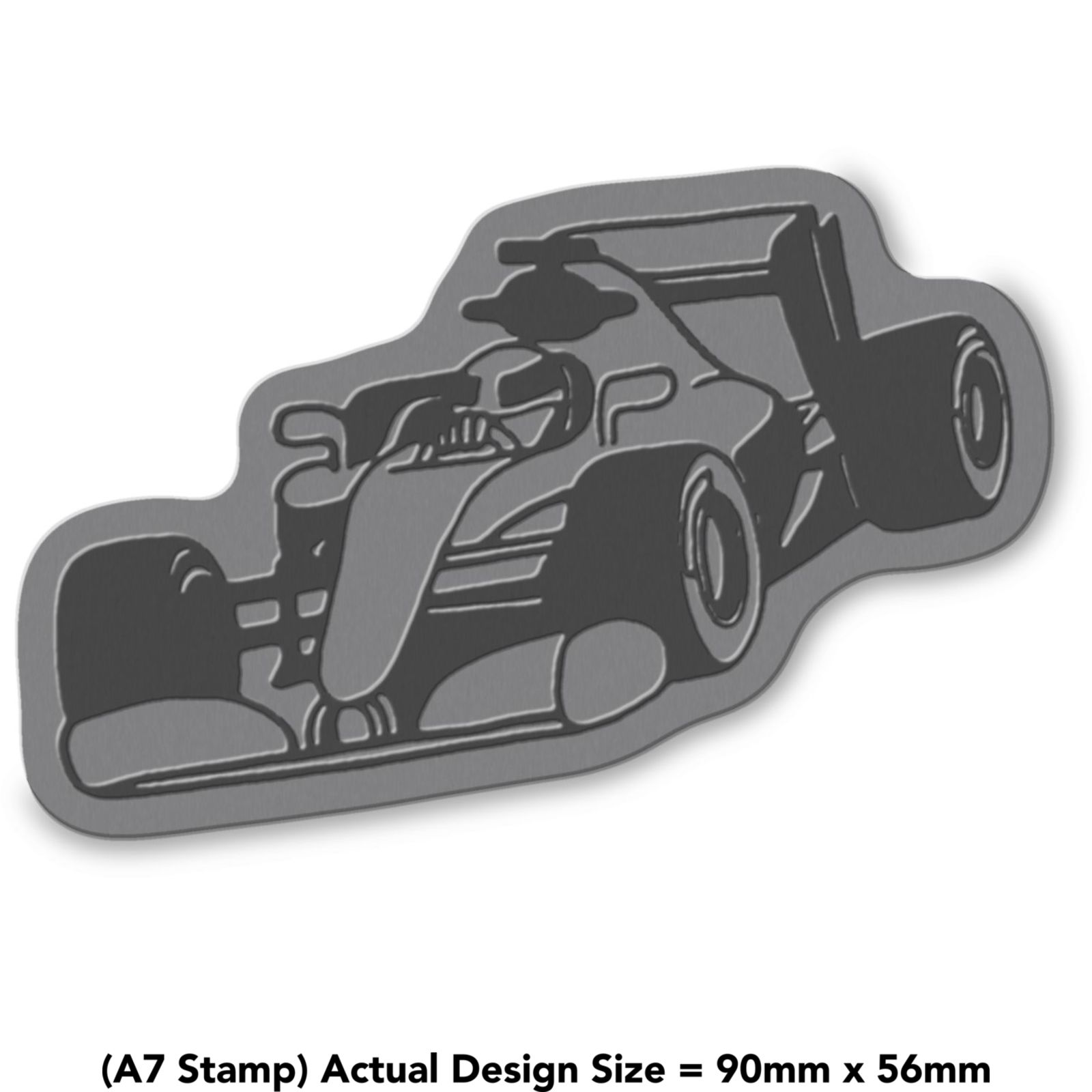 Azeeda A7 F1 Race Car Unmounted Rubber Stamp RS00012124 