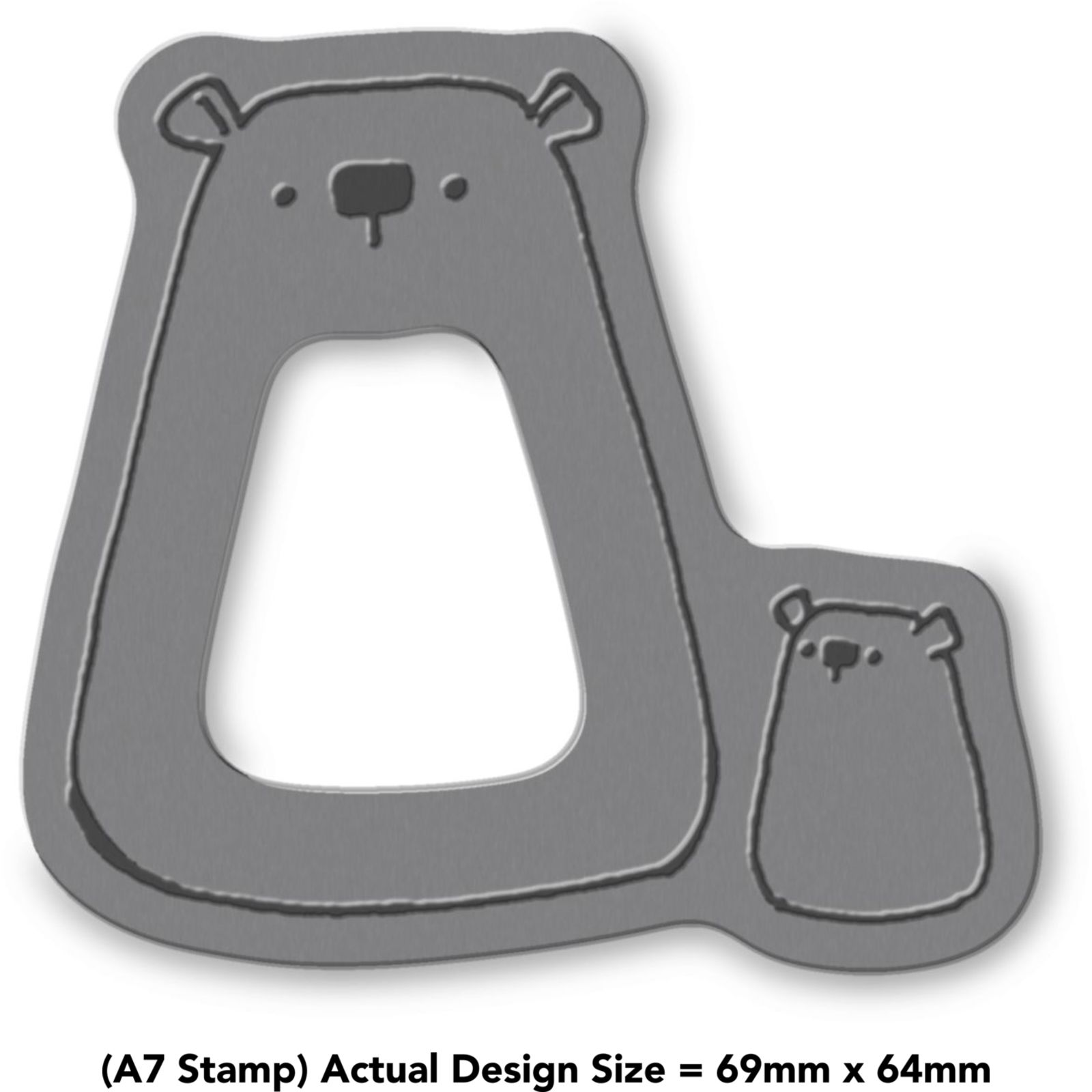 'Polar Bear & Cub' Unmounted Rubber Stamp (RS020023)