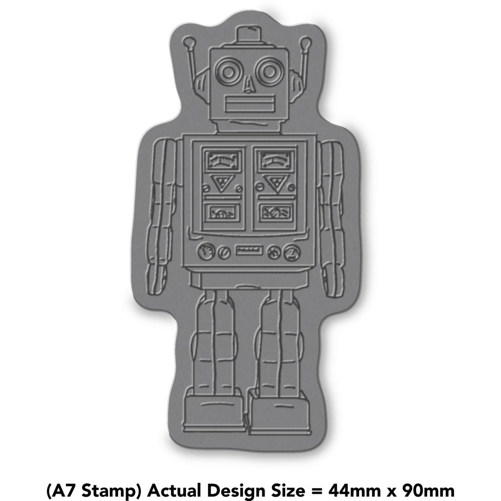 'Retro Robot' Unmounted Rubber Stamp (RS025609)
