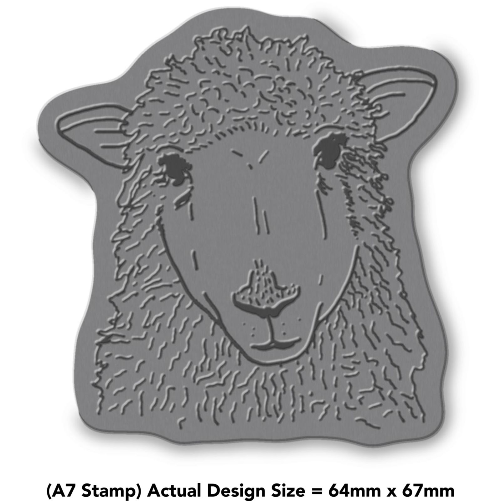 'Sheep Head' Unmounted Rubber Stamp (RS025277)