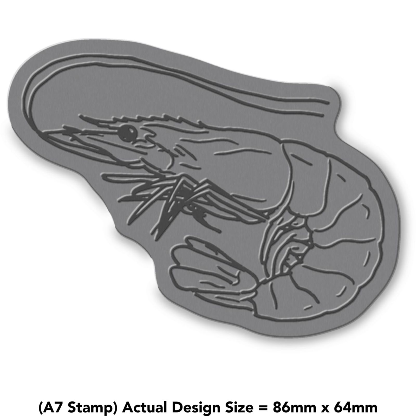 'Shrimp' Unmounted Rubber Stamp (RS026650)