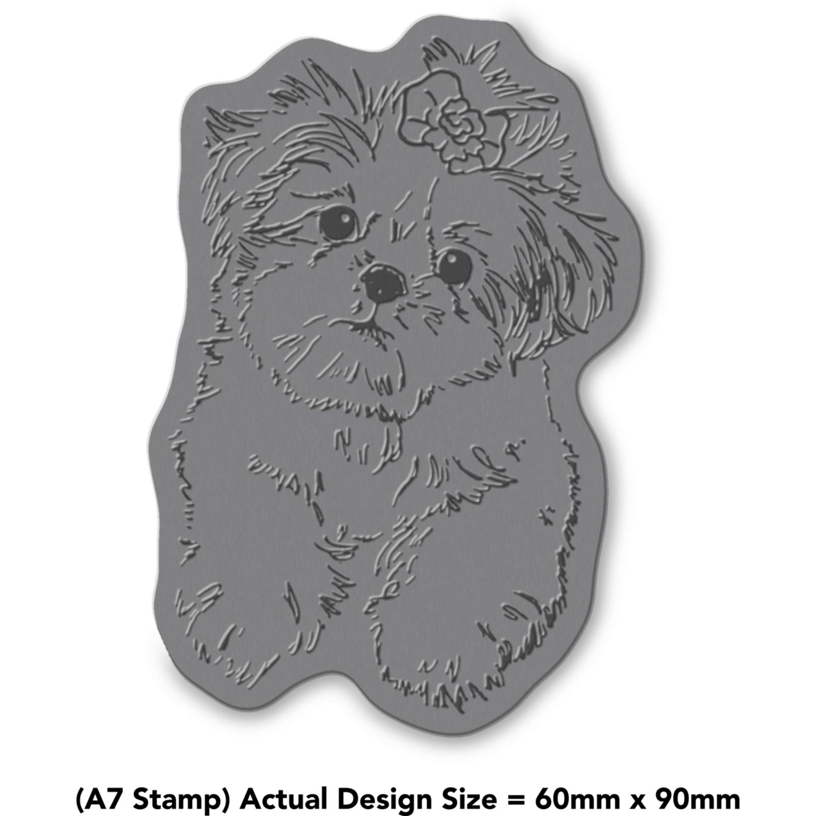 Dog Jasper with Butterflies Wood Mounted Rubber Stamp Impression Obsession NEW 