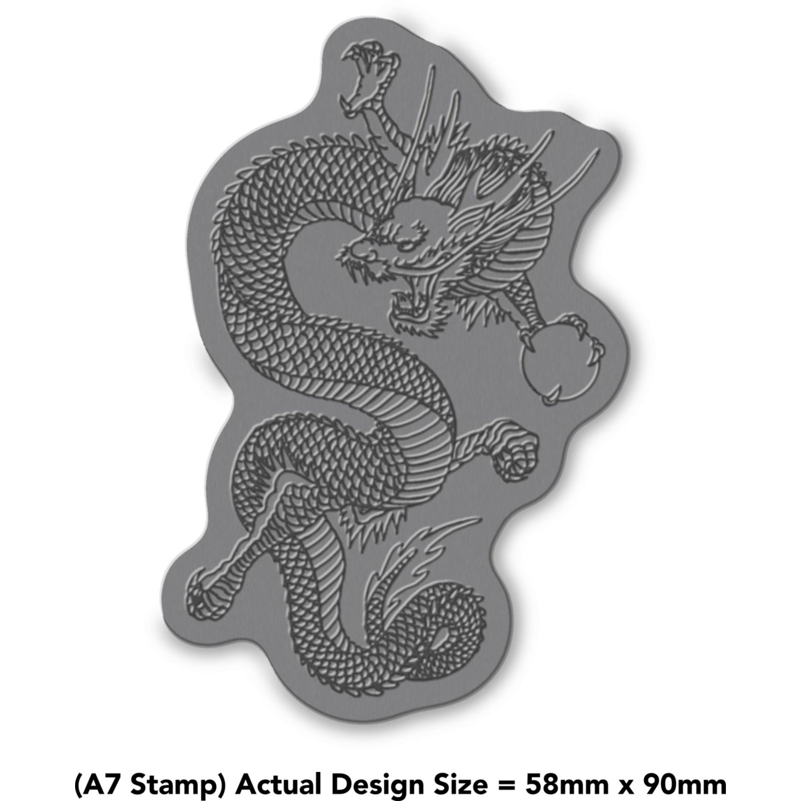 'Oriental Dragon' Unmounted Rubber Stamp (RS027569)