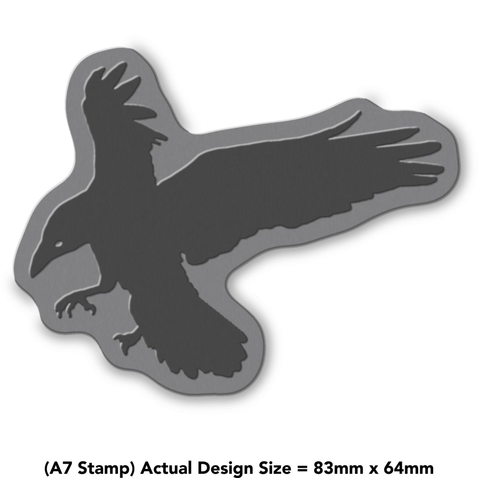 'Flying Crow' Unmounted Rubber Stamp (RS028490)