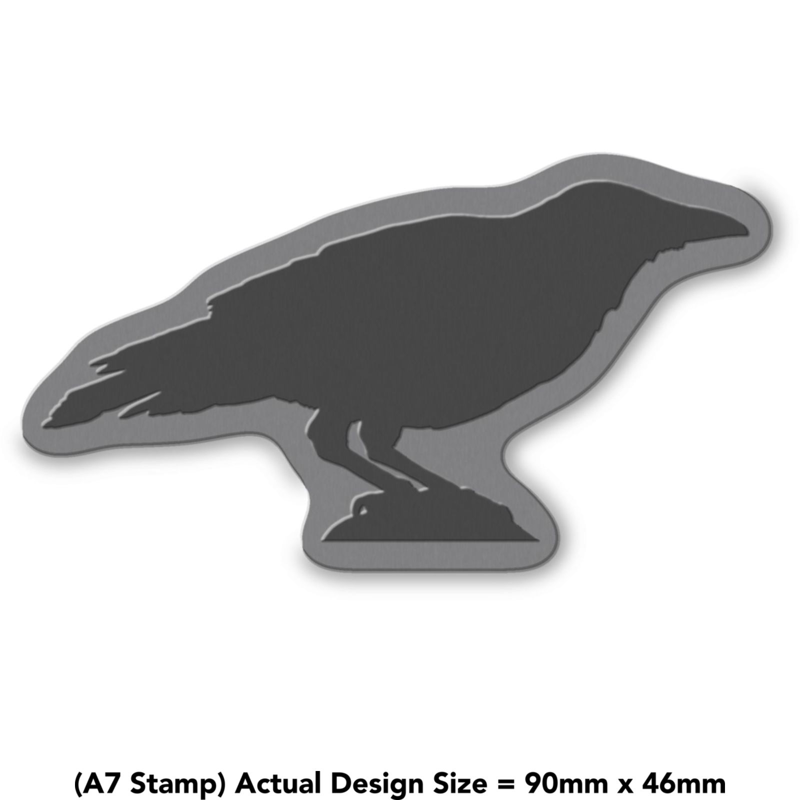 'Perched Crow Silhouette' Unmounted Rubber Stamp (RS038918)