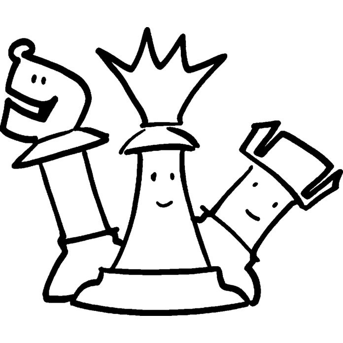 'Happy Chess Pieces' Unmounted Rubber Stamp - For Crafting, Scrapbooking and Card Making - Size A8 (RS00015285)