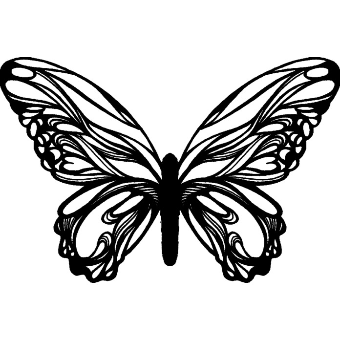 'Butterfly' Unmounted Rubber Stamp (RS002225)