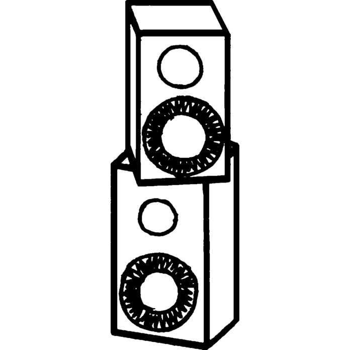 'Speakers' Unmounted Rubber Stamp - For Crafting, Scrapbooking and Card Making - Size A8 (RS00016116)