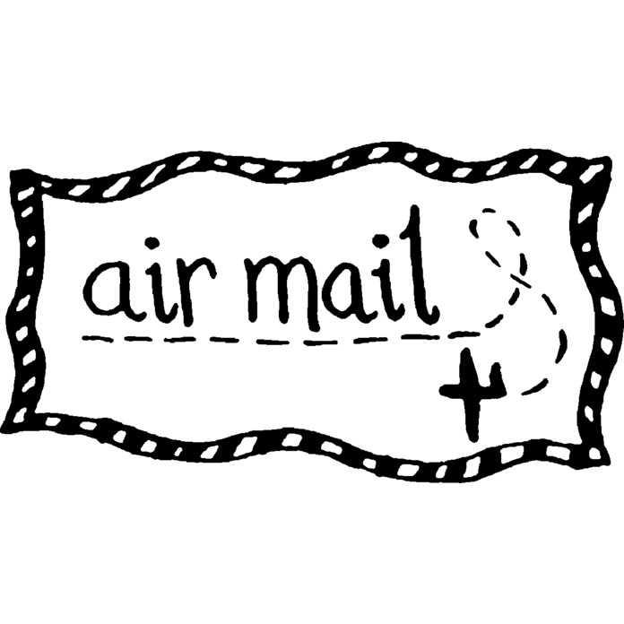 'Air Mail' Unmounted Rubber Stamp - For Crafting, Scrapbooking and Card Making - Size A8 (RS00017134)