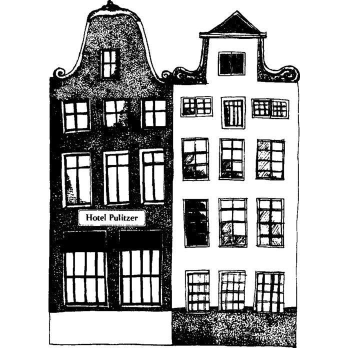 'Amsterdam Buildings' Unmounted Rubber Stamp - For Crafting, Scrapbooking and Card Making - Size A8 (RS00017760)