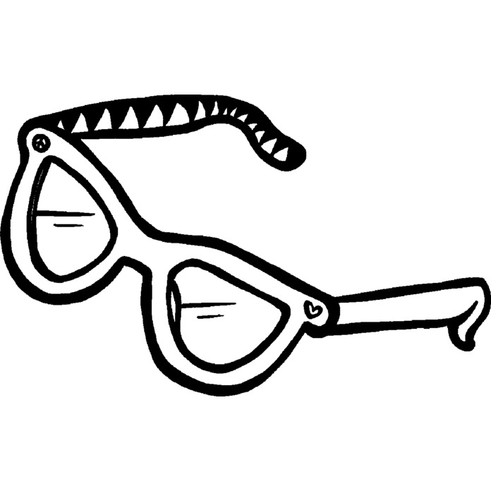 'Sunglasses' Unmounted Rubber Stamp - For Crafting, Scrapbooking and Card Making - Size A8 (RS00018195)