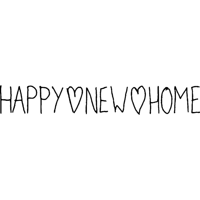 'Happy New Home' Unmounted Rubber Stamp - A8 - Craft Stamp for Scrapbooking, Card Making, Journals and Creative Projects (RS00018472)