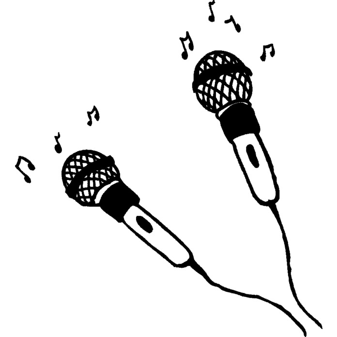 'Microphones' Unmounted Rubber Stamp - For Crafting, Scrapbooking and Card Making - Size A8 (RS00018718)