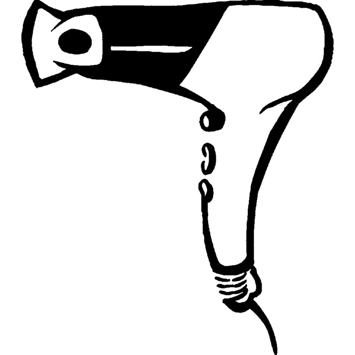 'Hair Dryer' Unmounted Rubber Stamp - For Crafting, Scrapbooking and Card Making - Size A8 (RS00018720)
