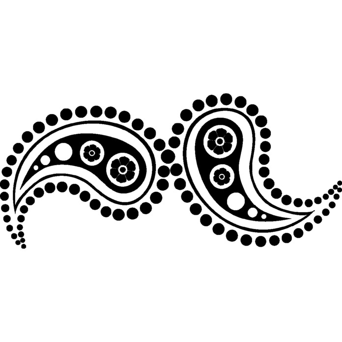 'Paisley Decoration' Unmounted Rubber Stamp - For Crafting, Scrapbooking and Card Making - Size A8 (RS00018901)