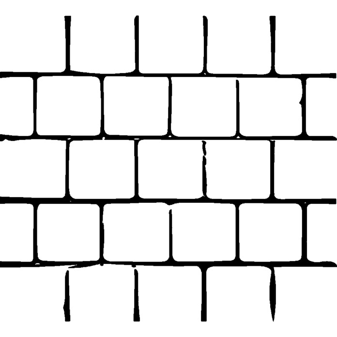 Brick Wall Unmounted Rubber Stamp 6018 
