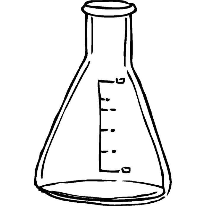 'Conical Flask' Unmounted Rubber Stamp - For Crafting, Scrapbooking and Card Making - Size A8 (RS00019587)