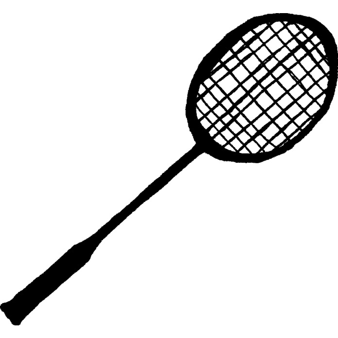 'Badminton Racket' Unmounted Rubber Stamp - For Crafting, Scrapbooking and Card Making - Size A8 (RS00019844)