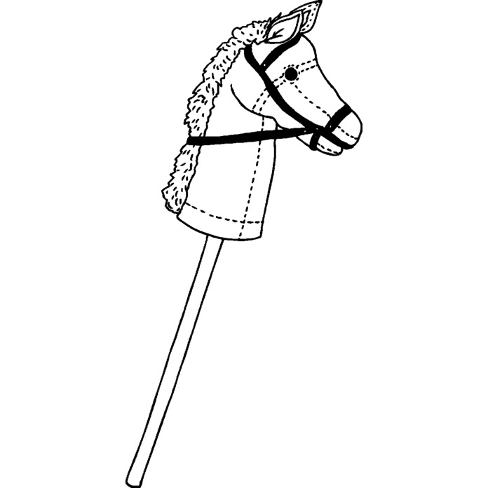 'Hobby Horse' Unmounted Rubber Stamp - For Crafting, Scrapbooking and Card Making - Size A8 (RS00020317)