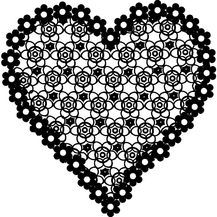 'Lace Heart' Unmounted Rubber Stamp - For Crafting, Scrapbooking and Card Making - Size A8 (RS00020513)